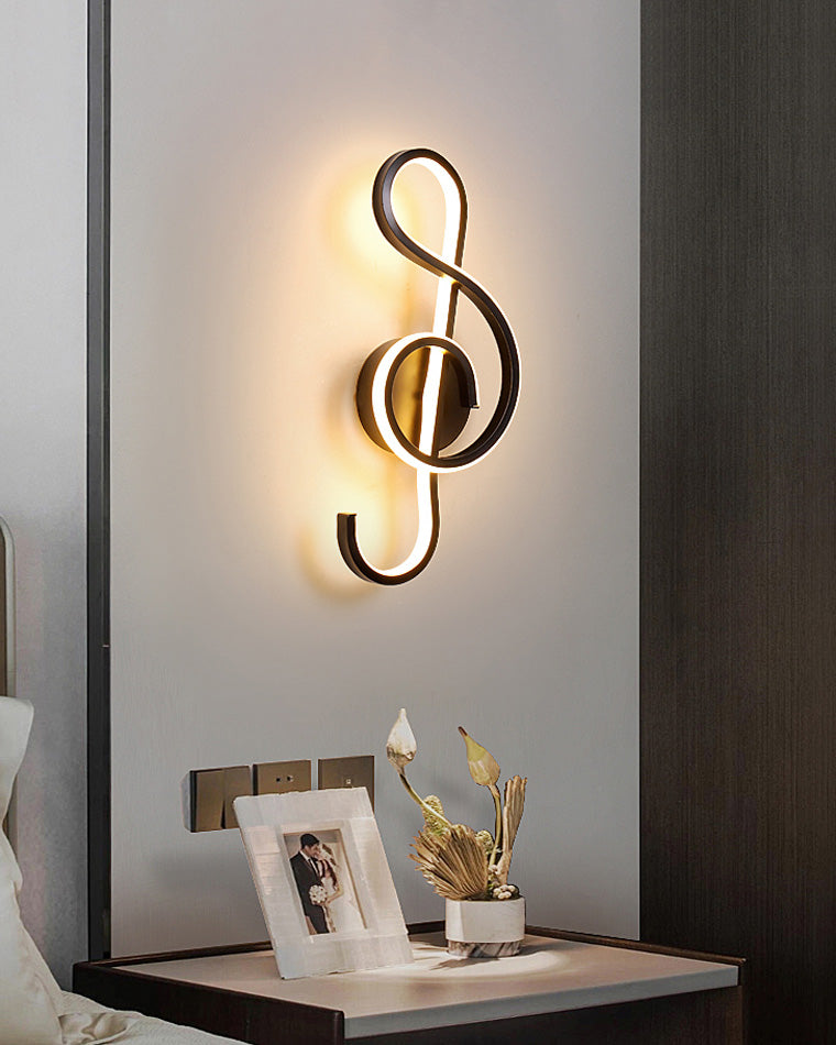 Musical Note Sculptural Wall Light - Modern and Creative Design