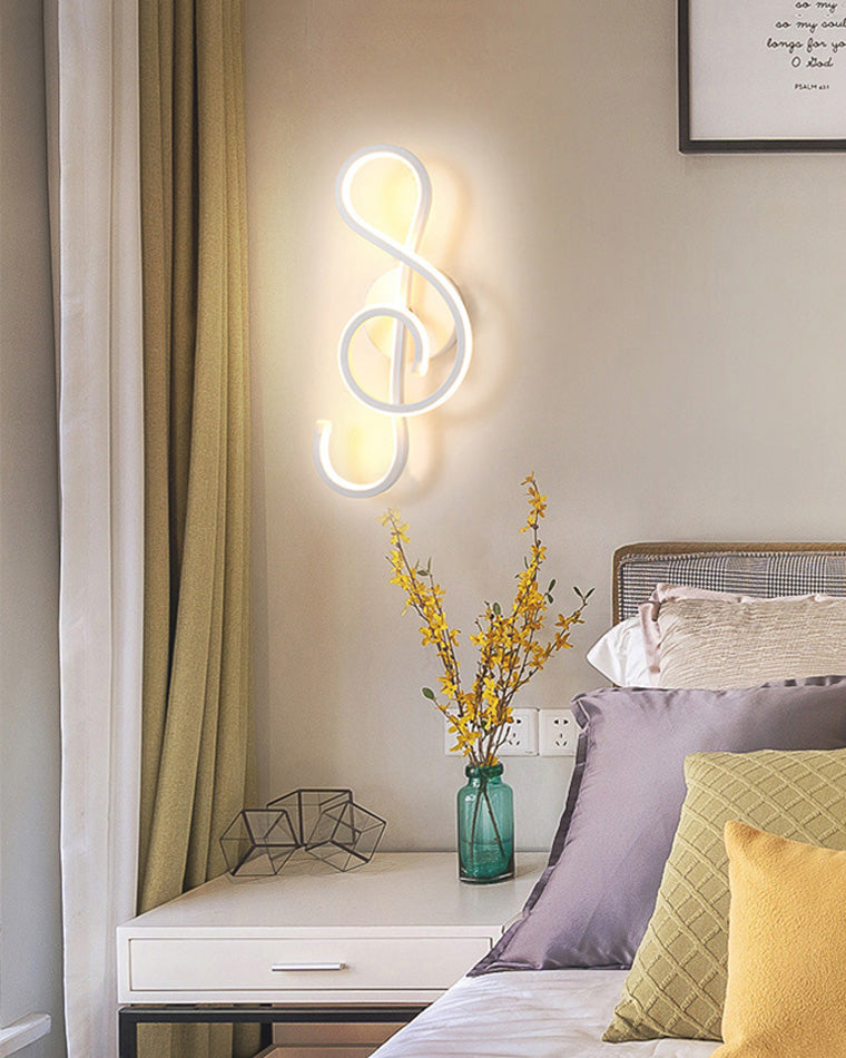 Musical Note Sculptural Wall Light - Modern and Creative Design
