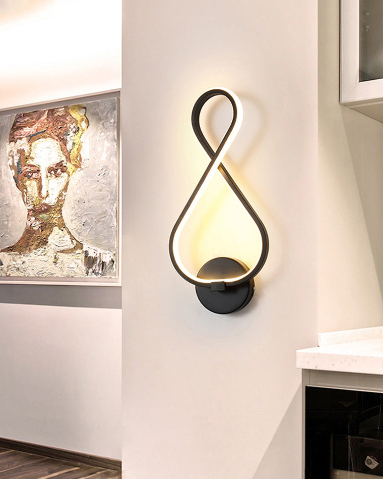 Musical Note Sculptural Wall Light - Modern and Creative Design