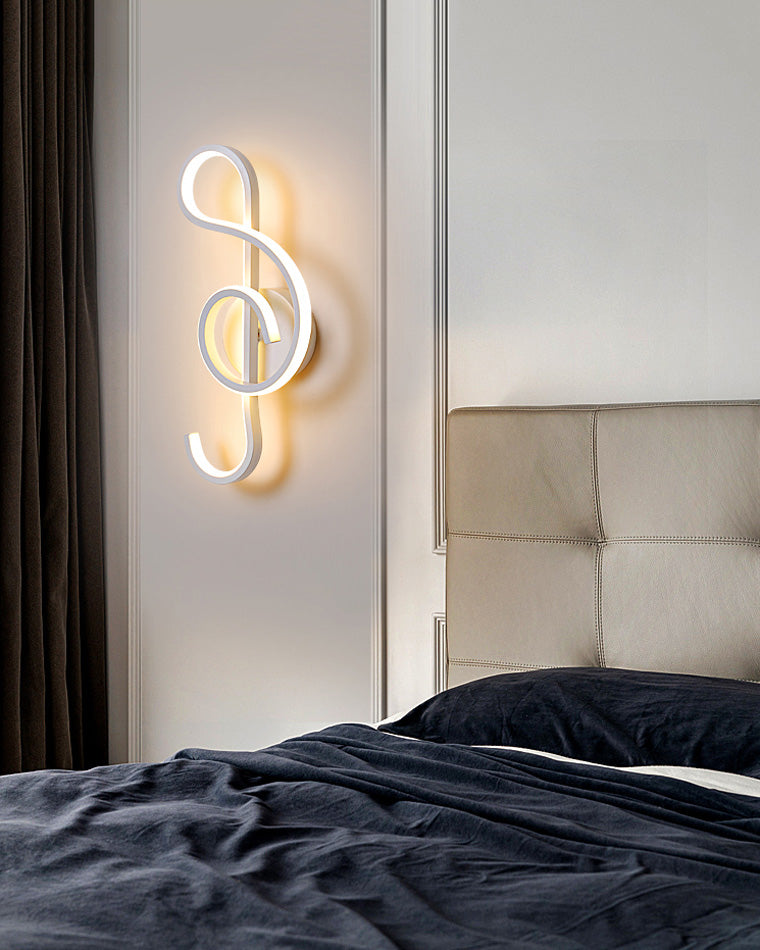 Musical Note Sculptural Wall Light - Modern and Creative Design