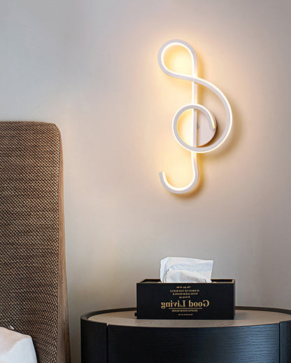 Musical Note Sculptural Wall Light - Modern and Creative Design