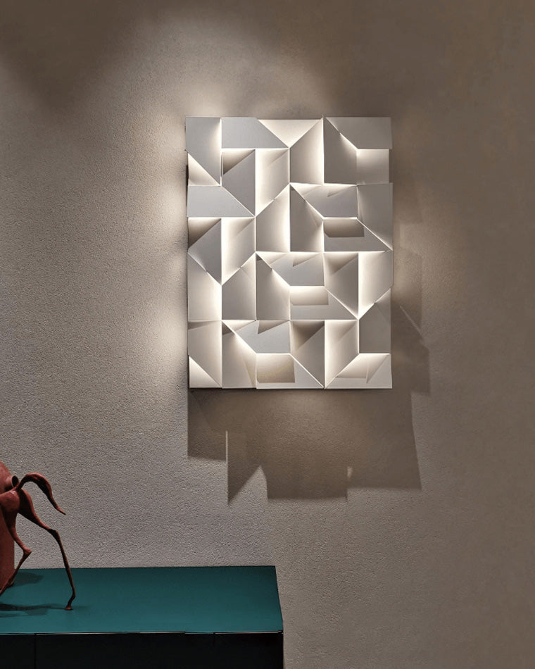 Rectangular Sculptural Wall Light