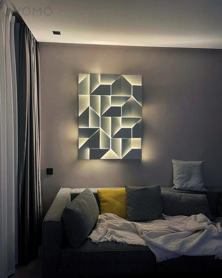 Rectangular Sculptural Wall Light