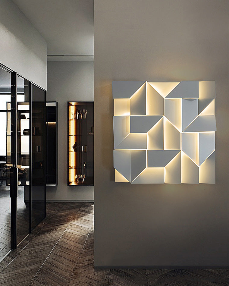 Rectangular Sculptural Wall Light