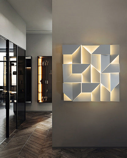 Rectangular Sculptural Wall Light