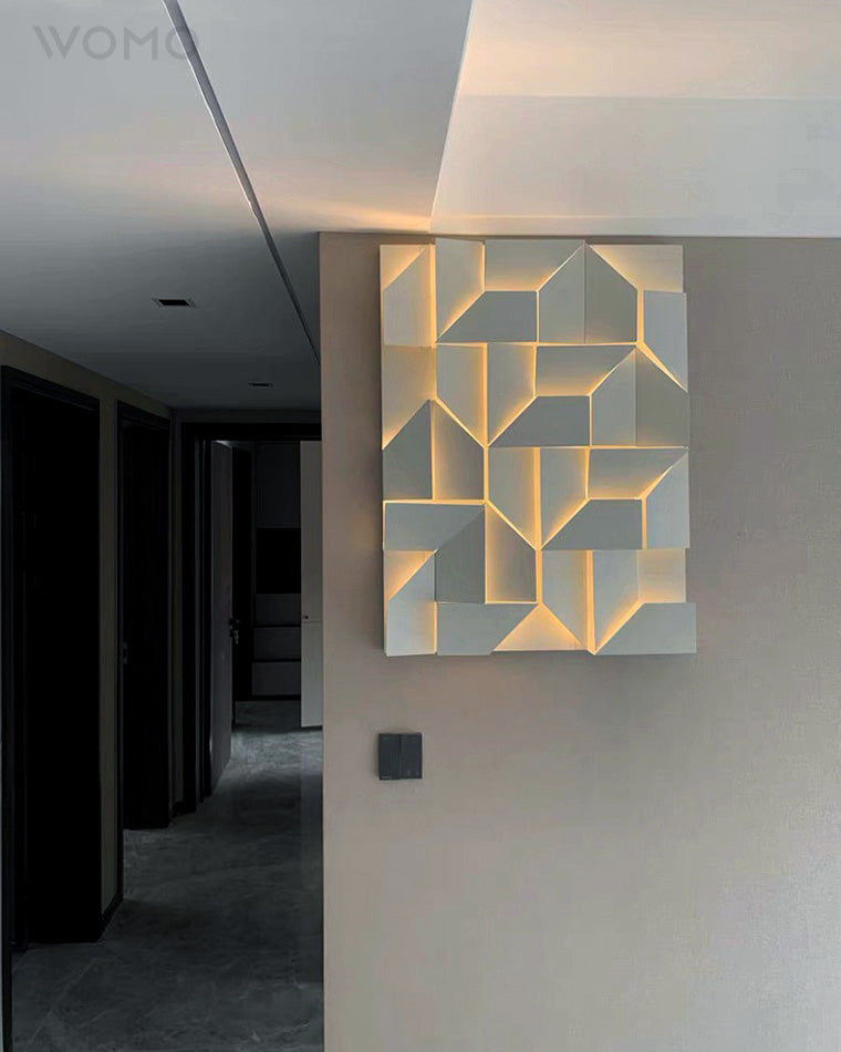 Rectangular Sculptural Wall Light