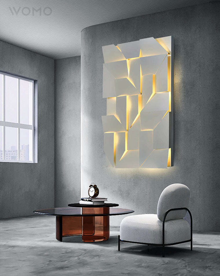 Rectangular Sculptural Wall Light