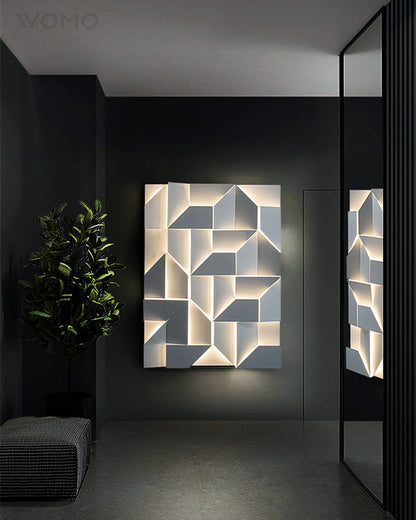 Rectangular Sculptural Wall Light
