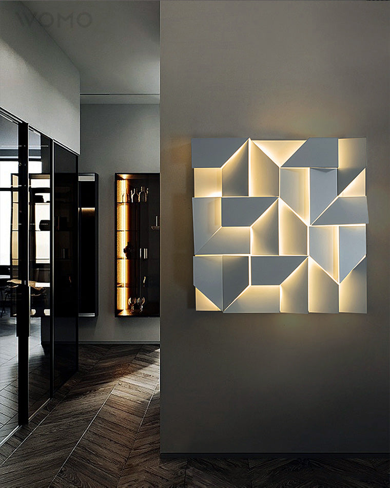 Rectangular Sculptural Wall Light
