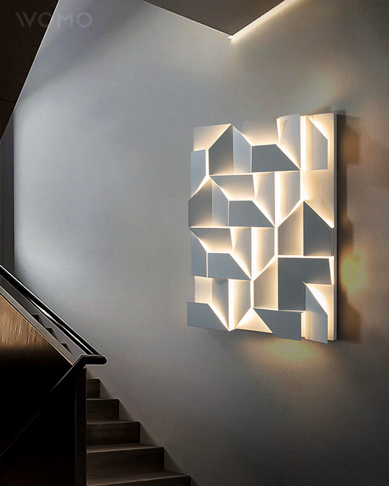 Rectangular Sculptural Wall Light