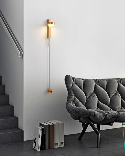 Adjustable Black/Gold Pendulum Wall Light