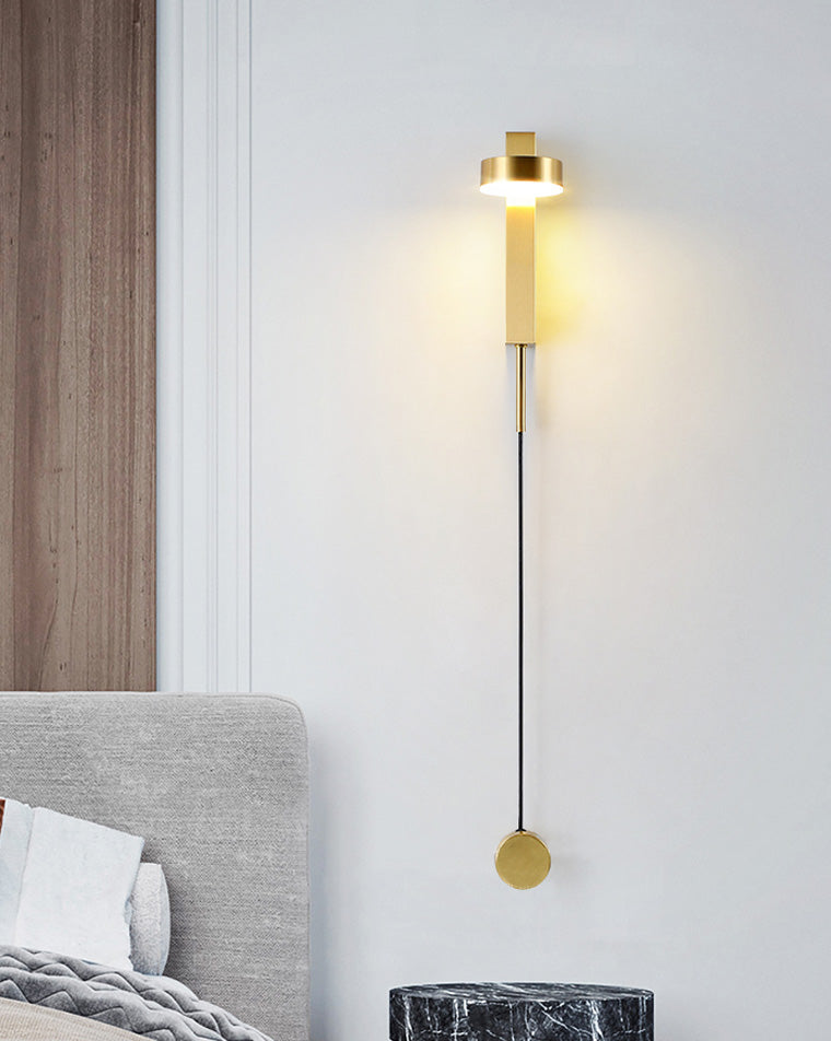 Adjustable Black/Gold Pendulum Wall Light