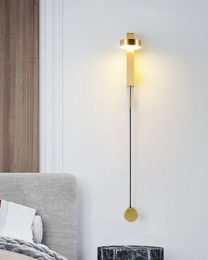Adjustable Black/Gold Pendulum Wall Light