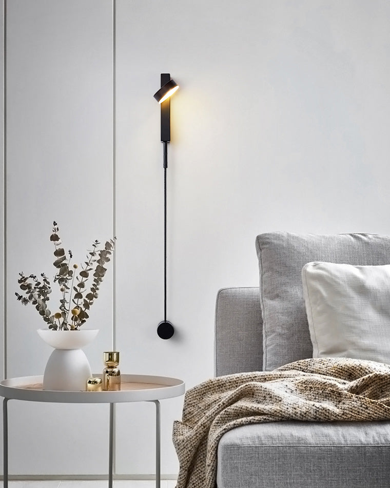 Adjustable Black/Gold Pendulum Wall Light