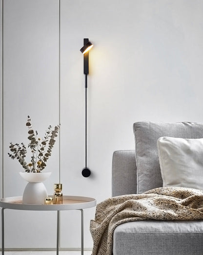 Adjustable Black/Gold Pendulum Wall Light