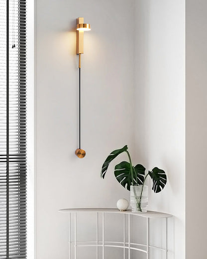 Adjustable Black/Gold Pendulum Wall Light