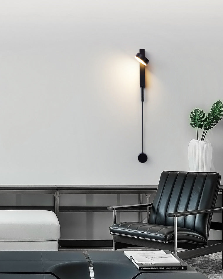 Adjustable Black/Gold Pendulum Wall Light
