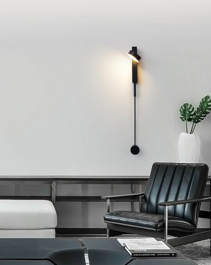 Adjustable Black/Gold Pendulum Wall Light