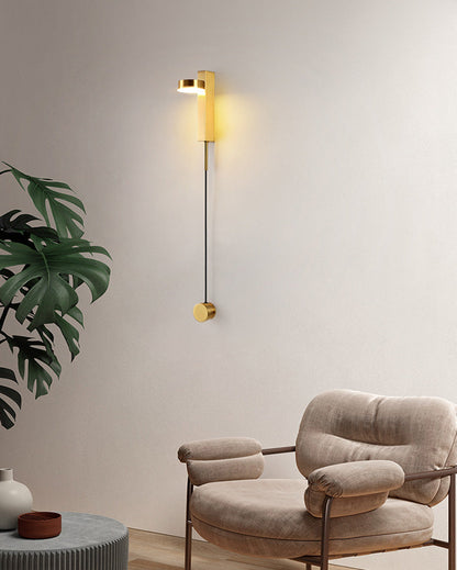 Adjustable Black/Gold Pendulum Wall Light