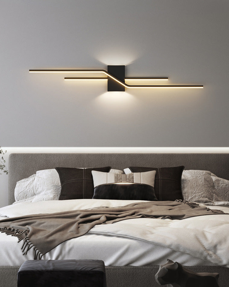 Sculptural Grid Strip Wall Light