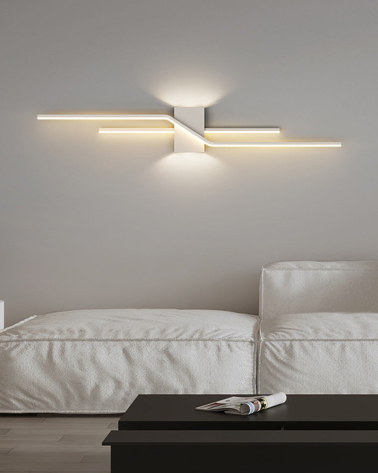 Sculptural Grid Strip Wall Light