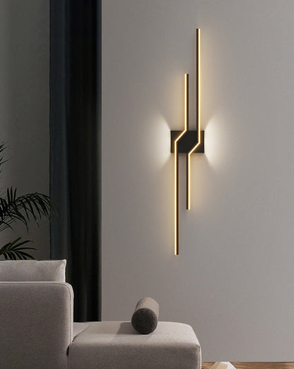 Sculptural Grid Strip Wall Light