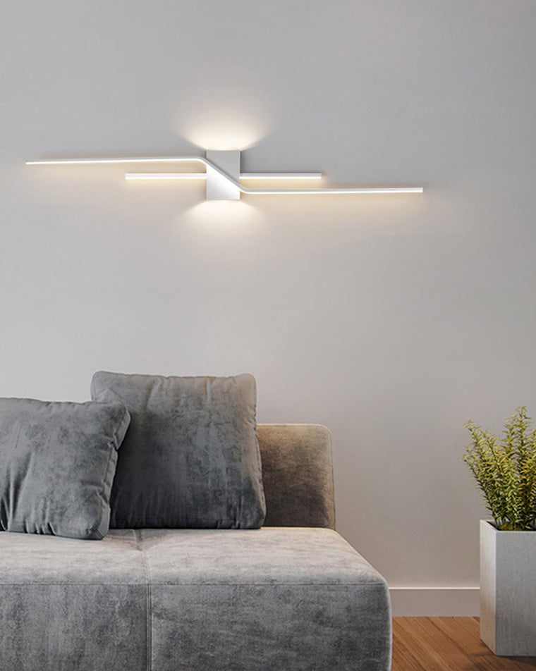 Sculptural Grid Strip Wall Light