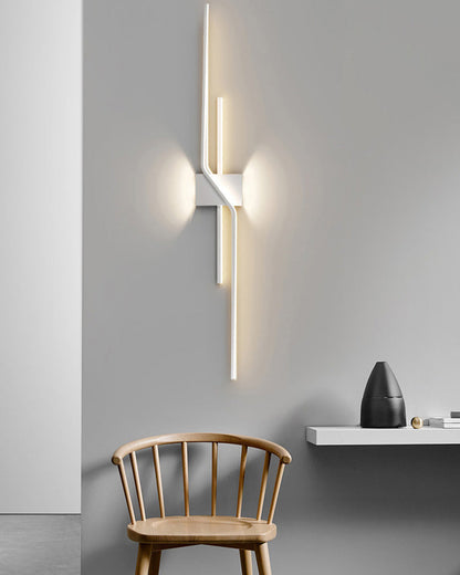 Sculptural Grid Strip Wall Light