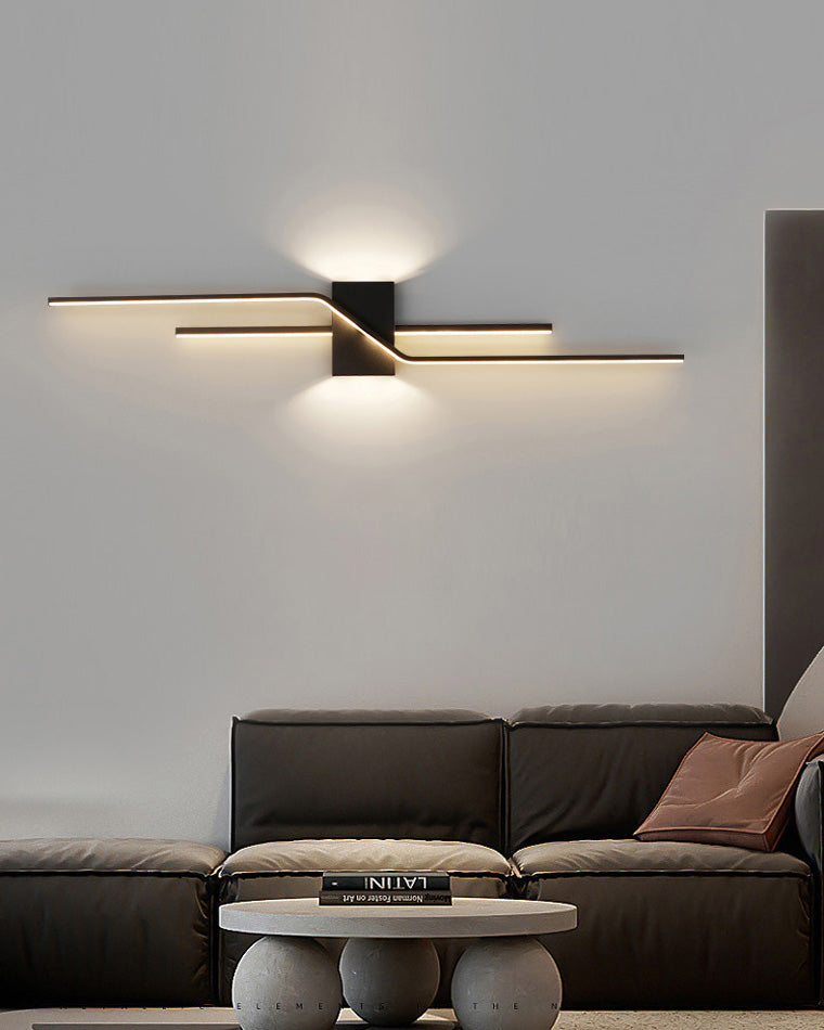 Sculptural Grid Strip Wall Light