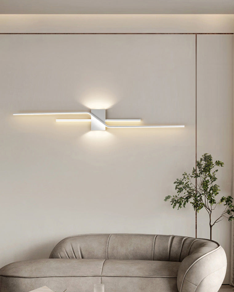 Sculptural Grid Strip Wall Light
