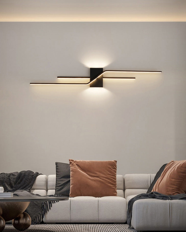 Sculptural Grid Strip Wall Light