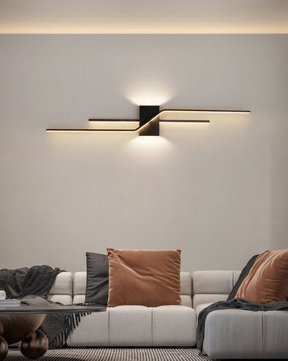 Sculptural Grid Strip Wall Light