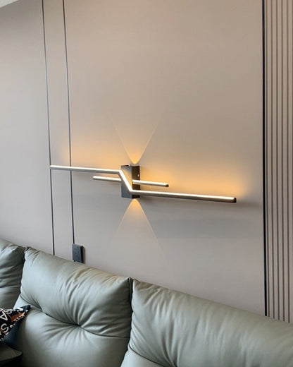 Sculptural Grid Strip Wall Light