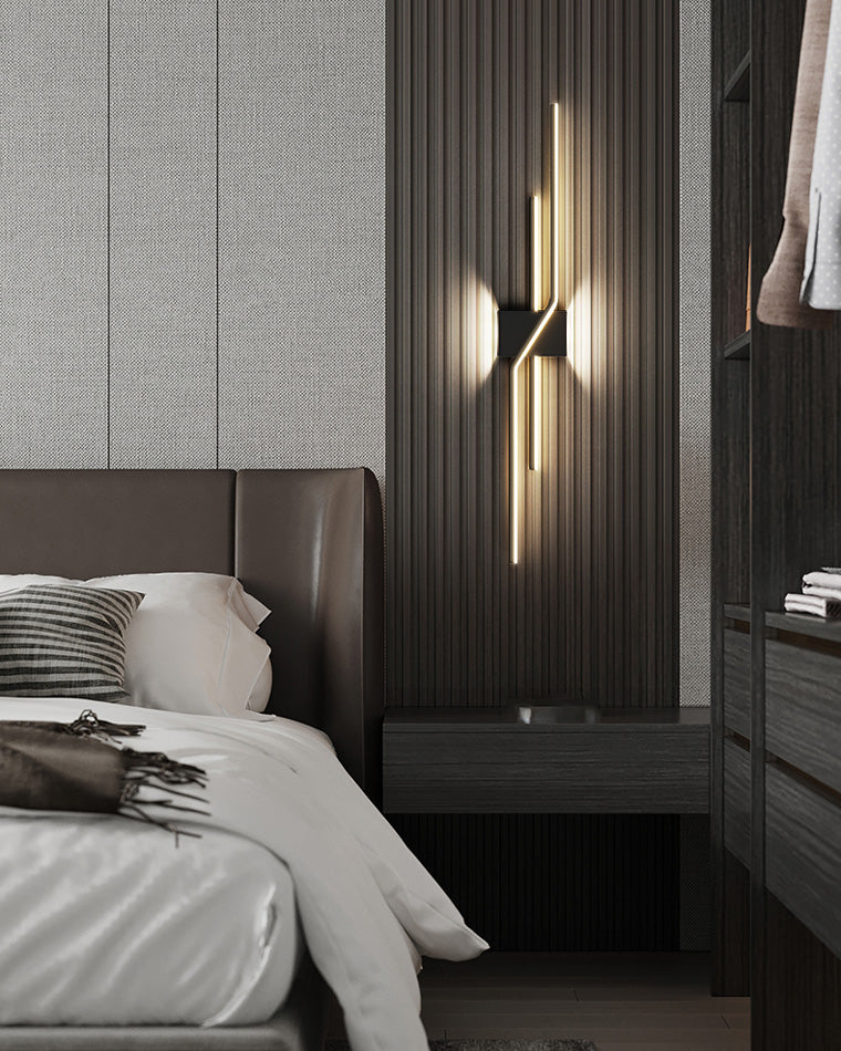 Sculptural Grid Strip Wall Light