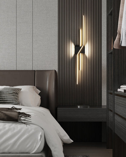 Sculptural Grid Strip Wall Light