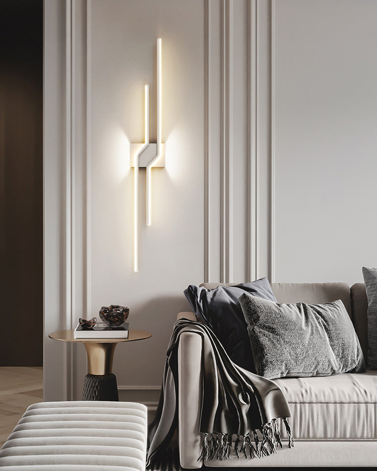 Sculptural Grid Strip Wall Light