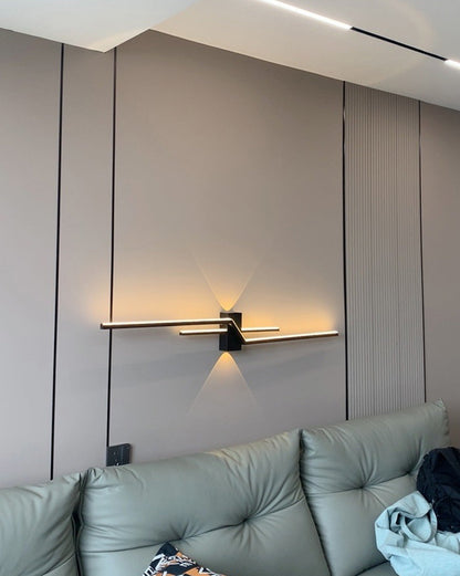 Sculptural Grid Strip Wall Light