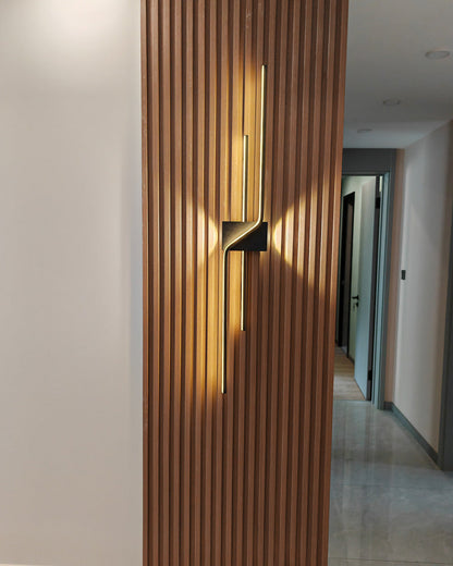 Sculptural Grid Strip Wall Light