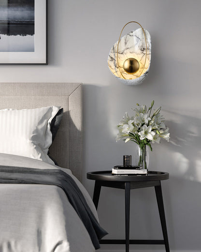 Sculptural Marble Wall Sconce