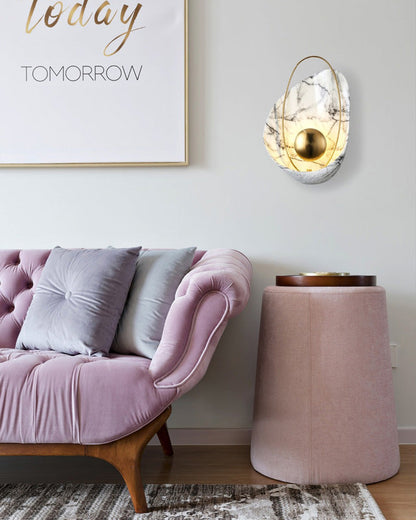 Sculptural Marble Wall Sconce