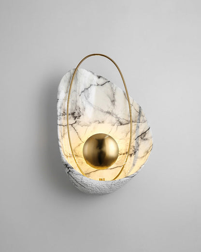 Sculptural Marble Wall Sconce
