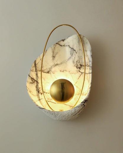 Sculptural Marble Wall Sconce