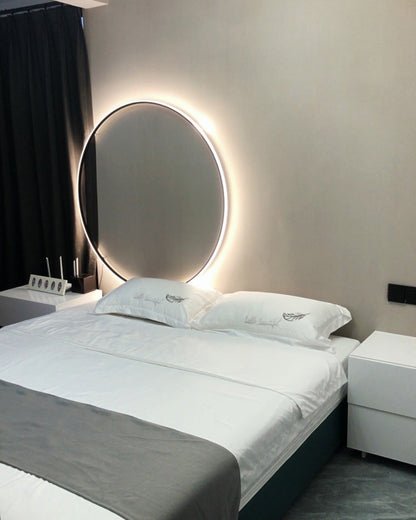 Large Black Circle Wall Light