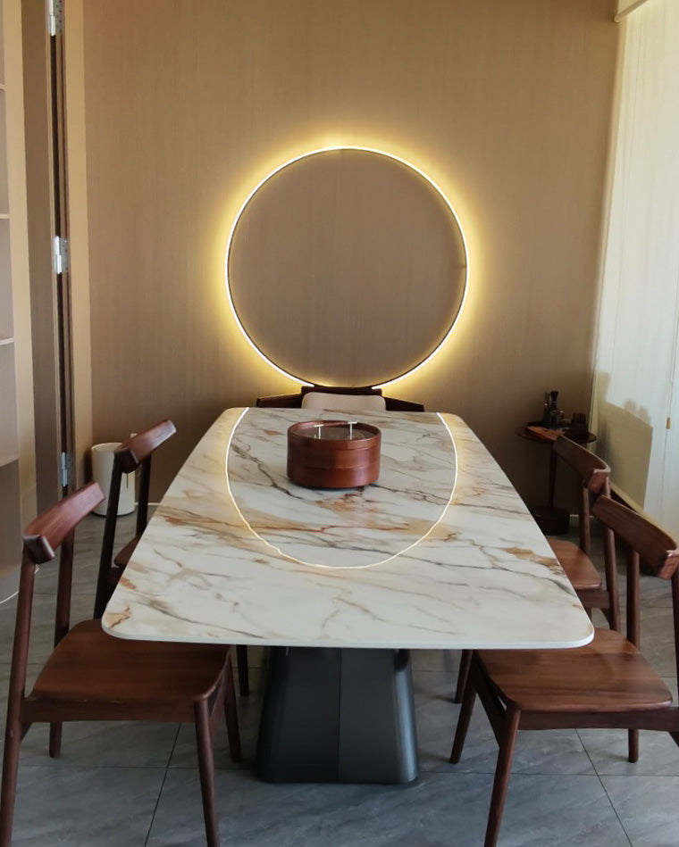 Large Black Circle Wall Light