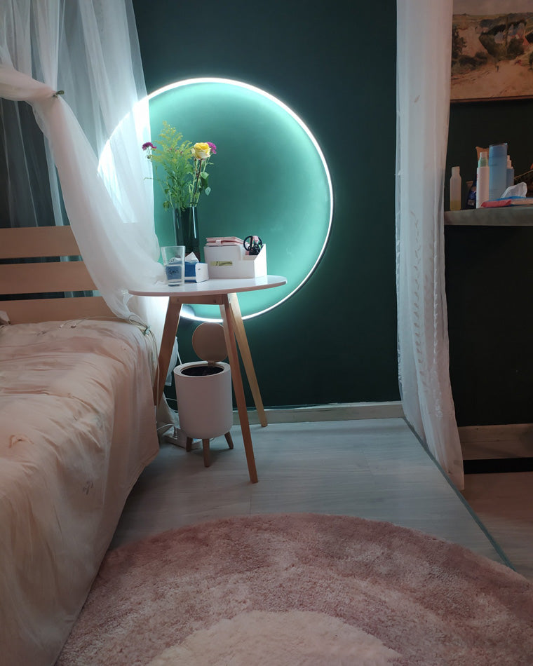 Large Black Circle Wall Light