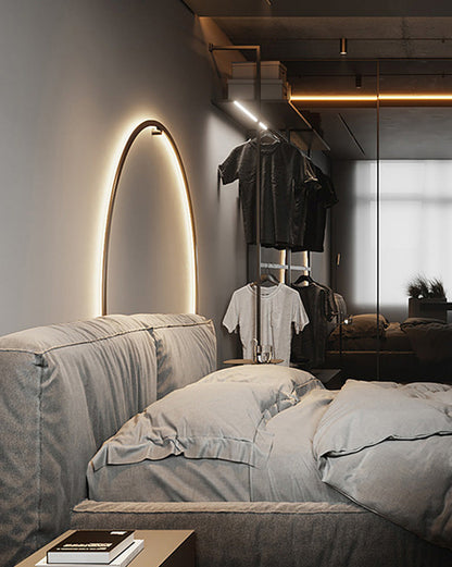 Large Black Circle Wall Light