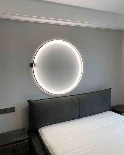Large Black Circle Wall Light