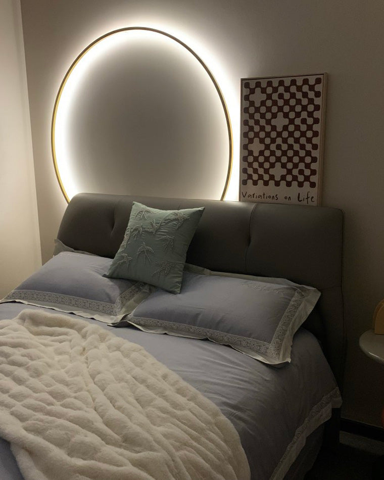 Large Black Circle Wall Light