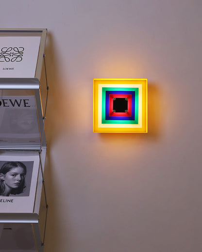 Colorful Square Art Wall Light