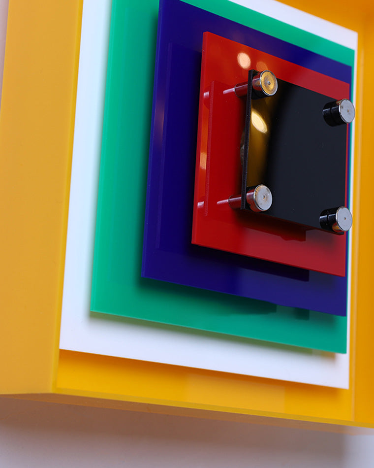 Colorful Square Art Wall Light
